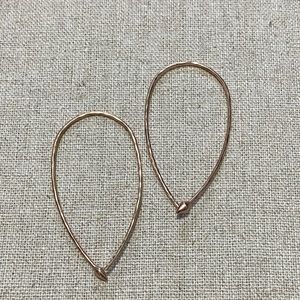 Stella & Dot Small Hammered Hoops in rose gold